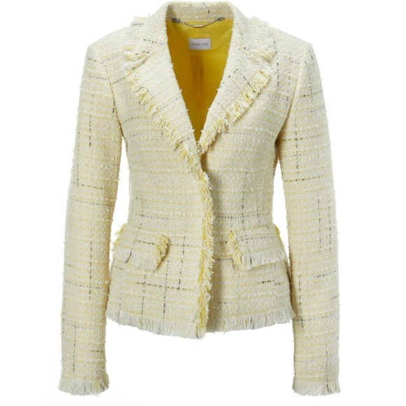 St. John Jackets & Blazers - NORDSTROM Studio 121 Yellow Red Tweed Bow Accent Skirt Suit Set 12 Lg (Tailored)